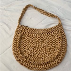 Wooden bead purse